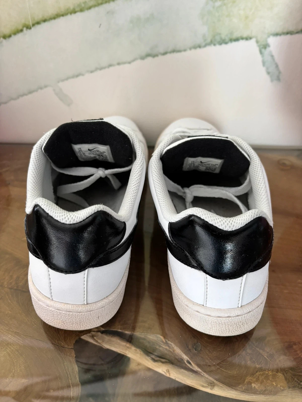 White black Nike court Majestic leather sneakers 44 – photo 5